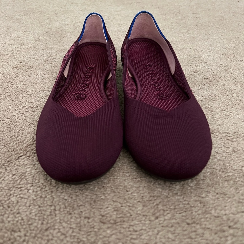 Rothy’s Fig Python Flats, size 8
